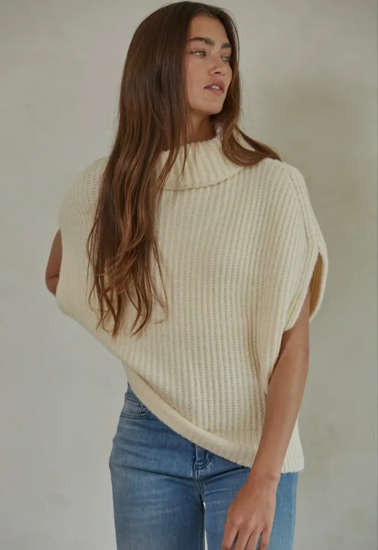 Turtleneck vest top
