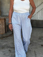 Striped wide leg pant