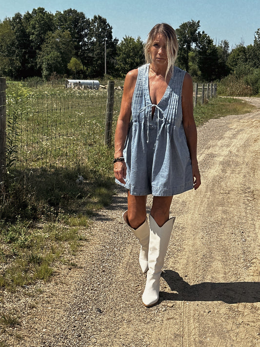 Playful sleeveless romper